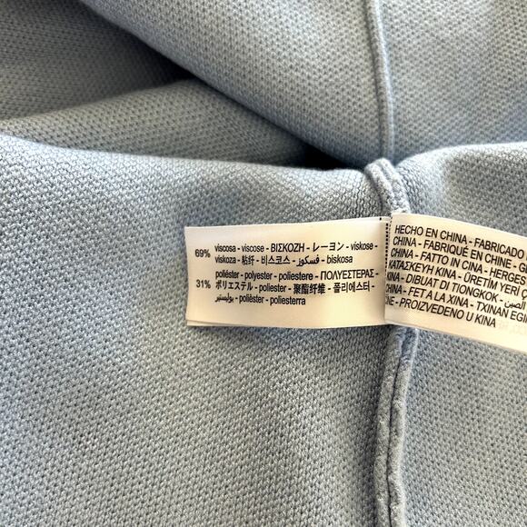 NWOT Zara Knit Corset Tank Top Light Blue Silver Button Front Size Small Pastel - Picture 12 of 15